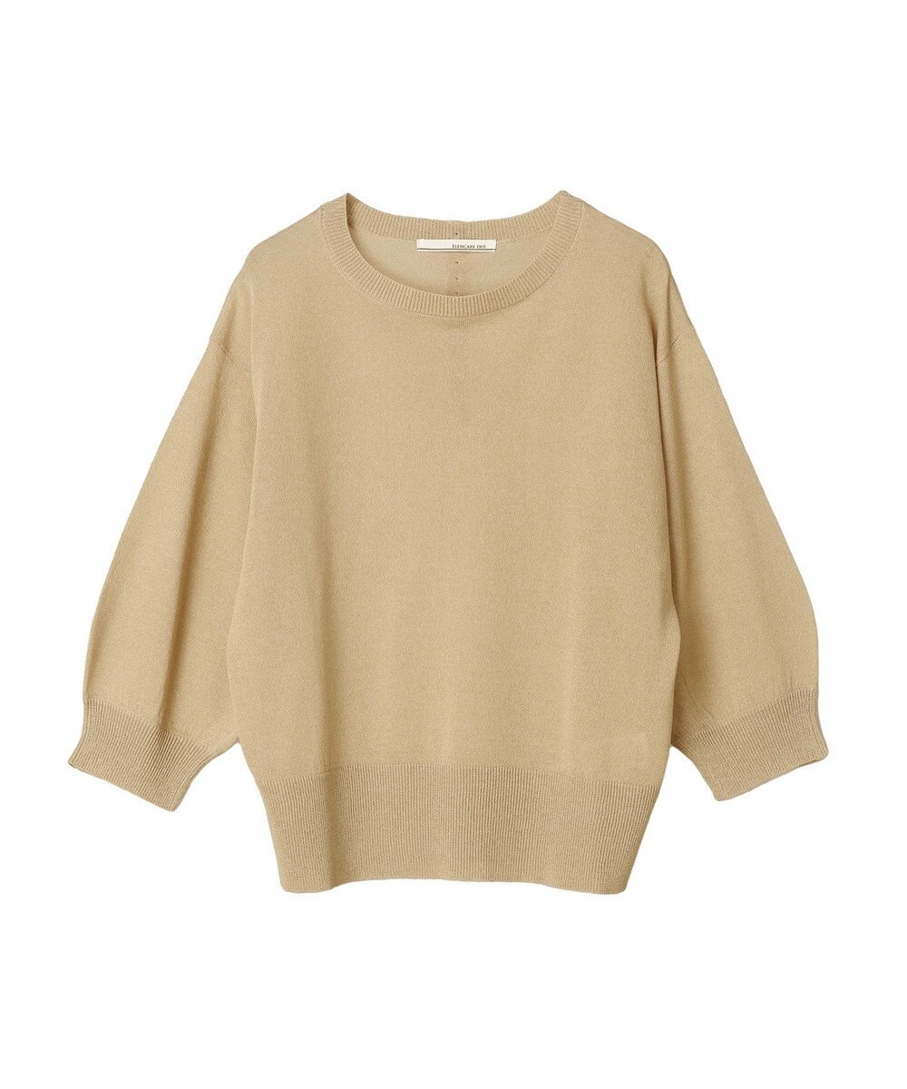 Green Parks ・ＥＬＥＮＣＡＲＥ　ＤＵＥバックパールシアー５分ニット 