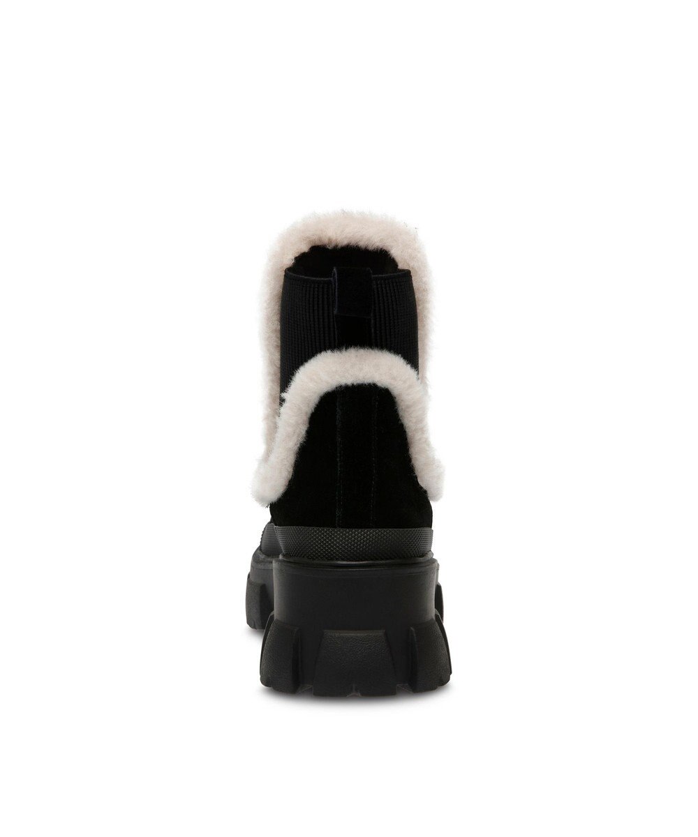 STEVE MADDEN TOWNSHIP 厚底サイドゴアムートンブーツ 