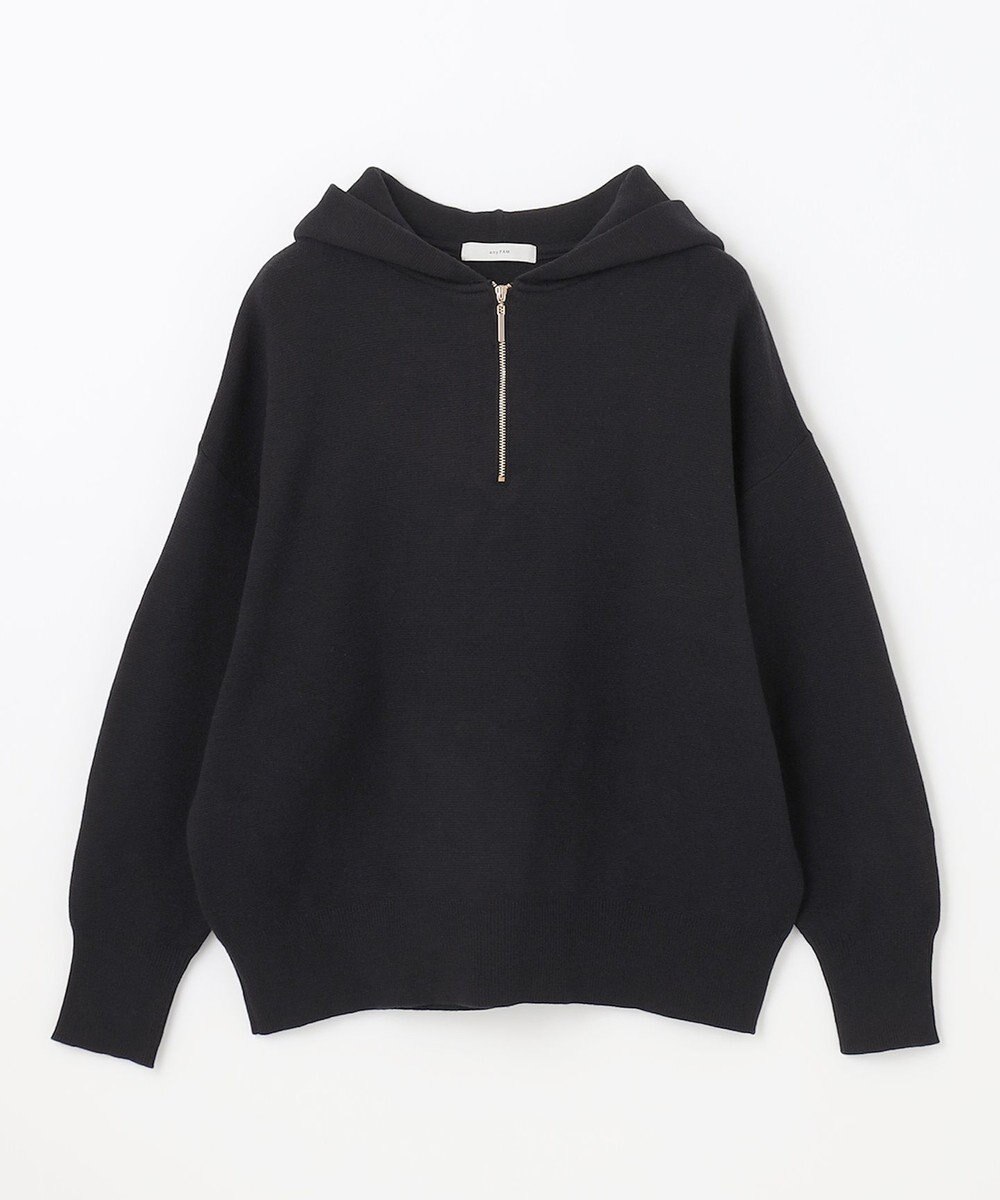 ANY 【洗濯機可】しあわせタッチハーフジップフーディー 