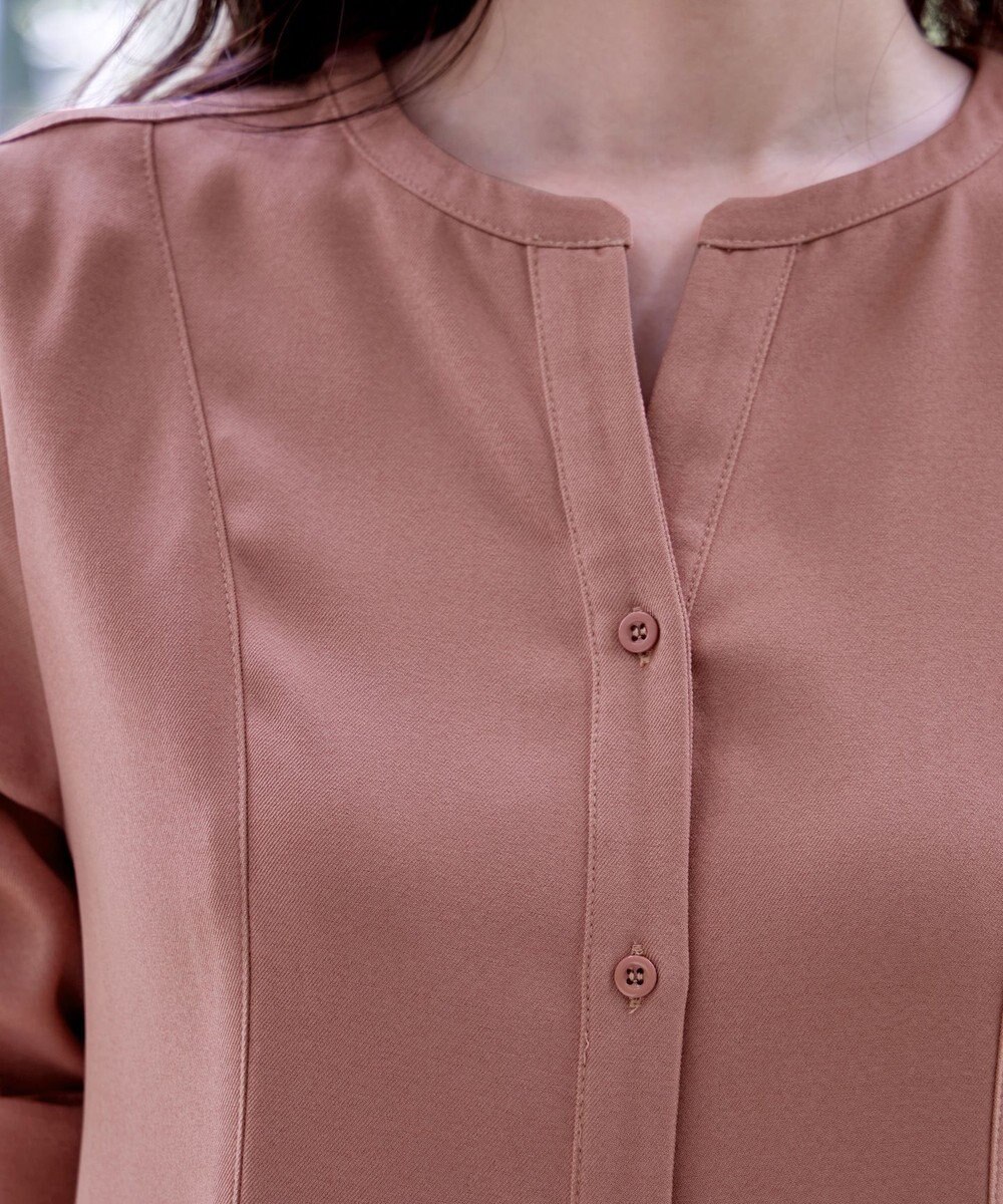 Tiaclasse 【洗える】ベルト付きスキッパーシャツワンピース 