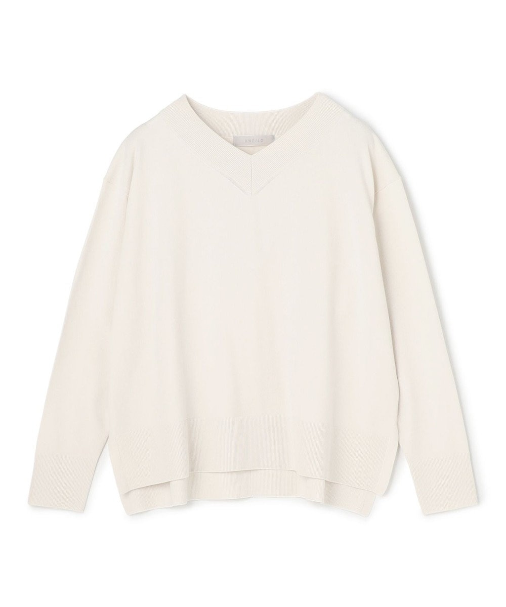 UNFILO L マイビューティニット Vネック 