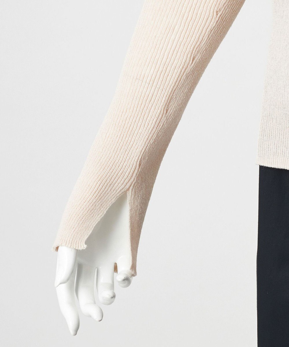 23区 【GOLD LABEL】コットンリネンシアー ニットポロカーディガン 