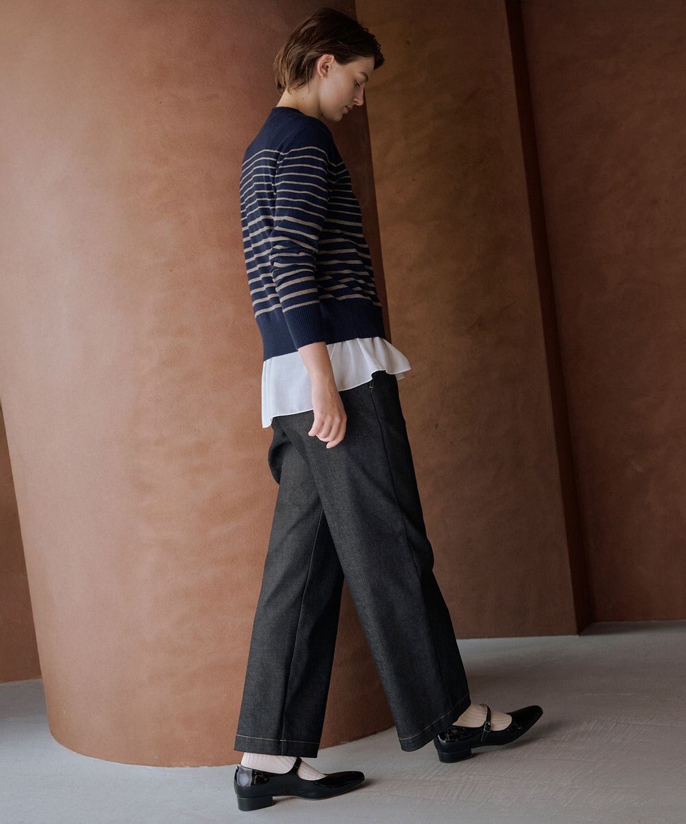 J.PRESS LADIES L SOFT TOUCH WOOL ボーダー ニット 