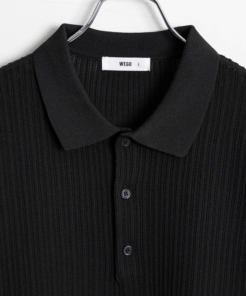 WEGO クリアライトメッシュポロプルオーバー 