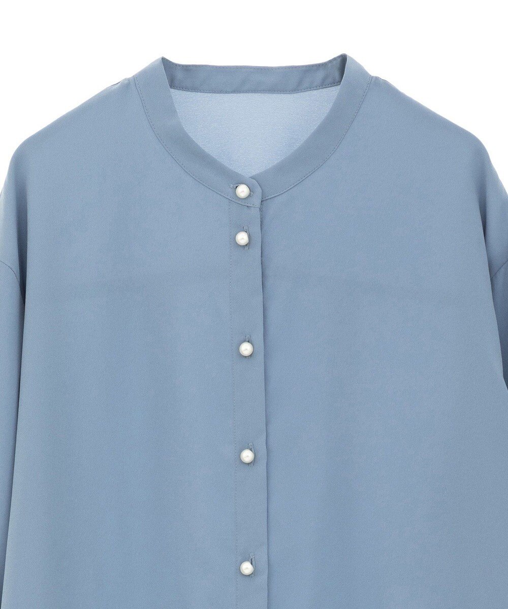 YECCA VECCA 2way裾アレンジパール釦ブラウス 