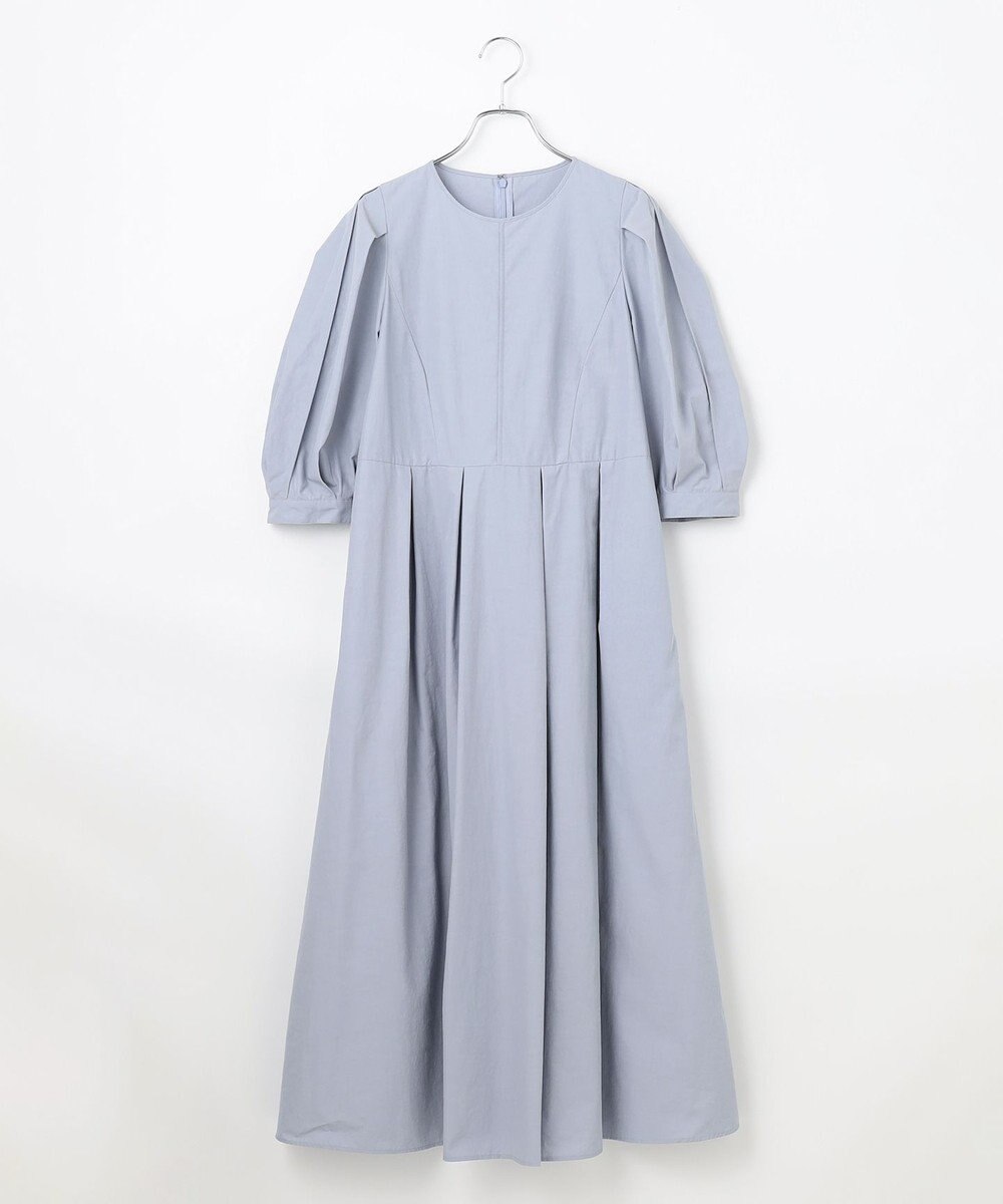 #Newans 【撥水加工/洗濯機可能】〈小柄さんにお勧め〉パフスリーブフレアワンピース 