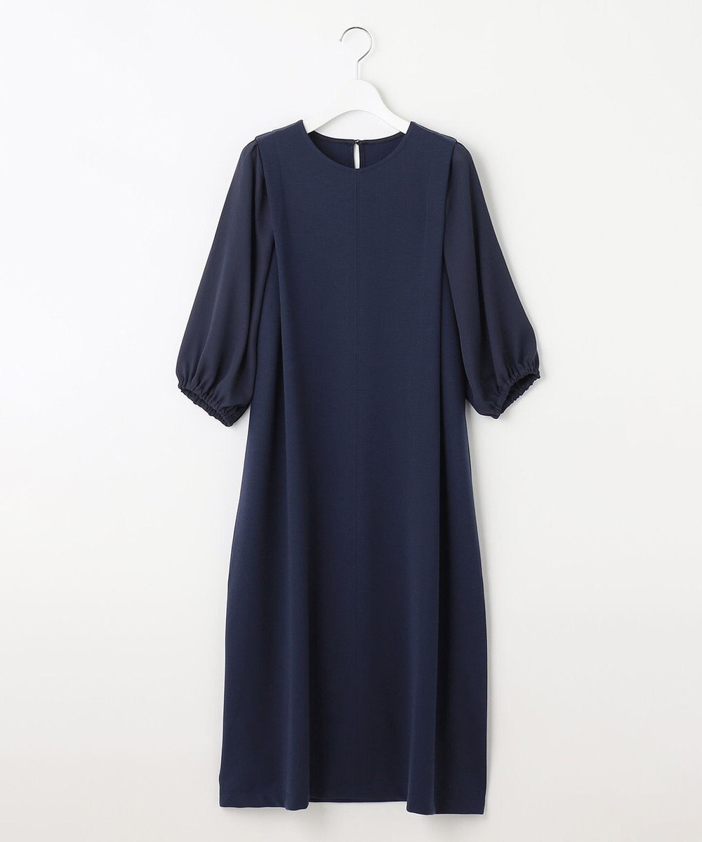 Feroux 【洗える】ジョーゼットコンビポンチ ワンピース 