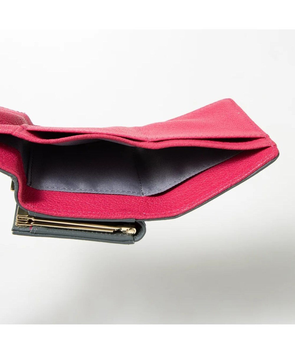 UNBILLION perche カラーコンビ3つ折り外ガマウォレット 