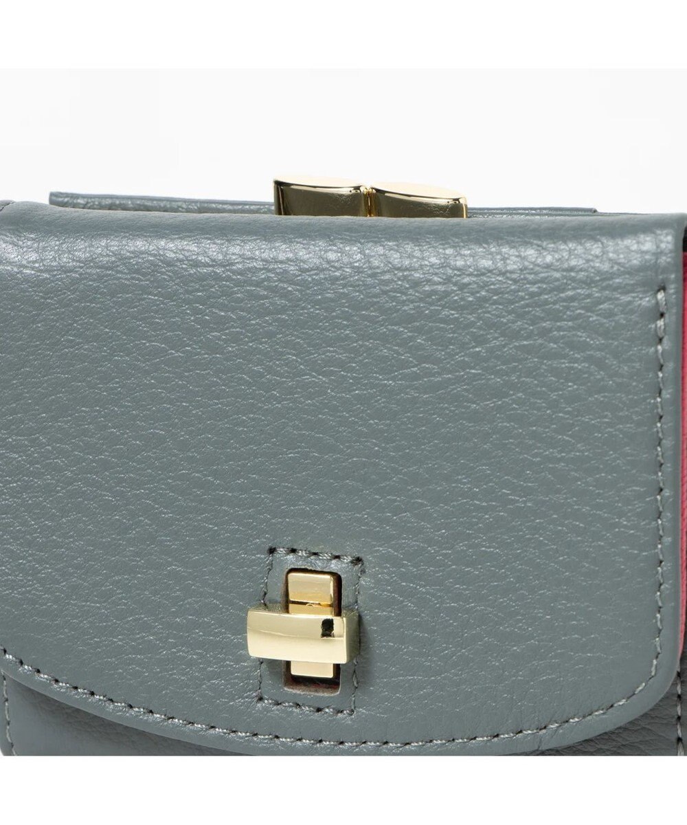 UNBILLION perche カラーコンビ3つ折り外ガマウォレット 