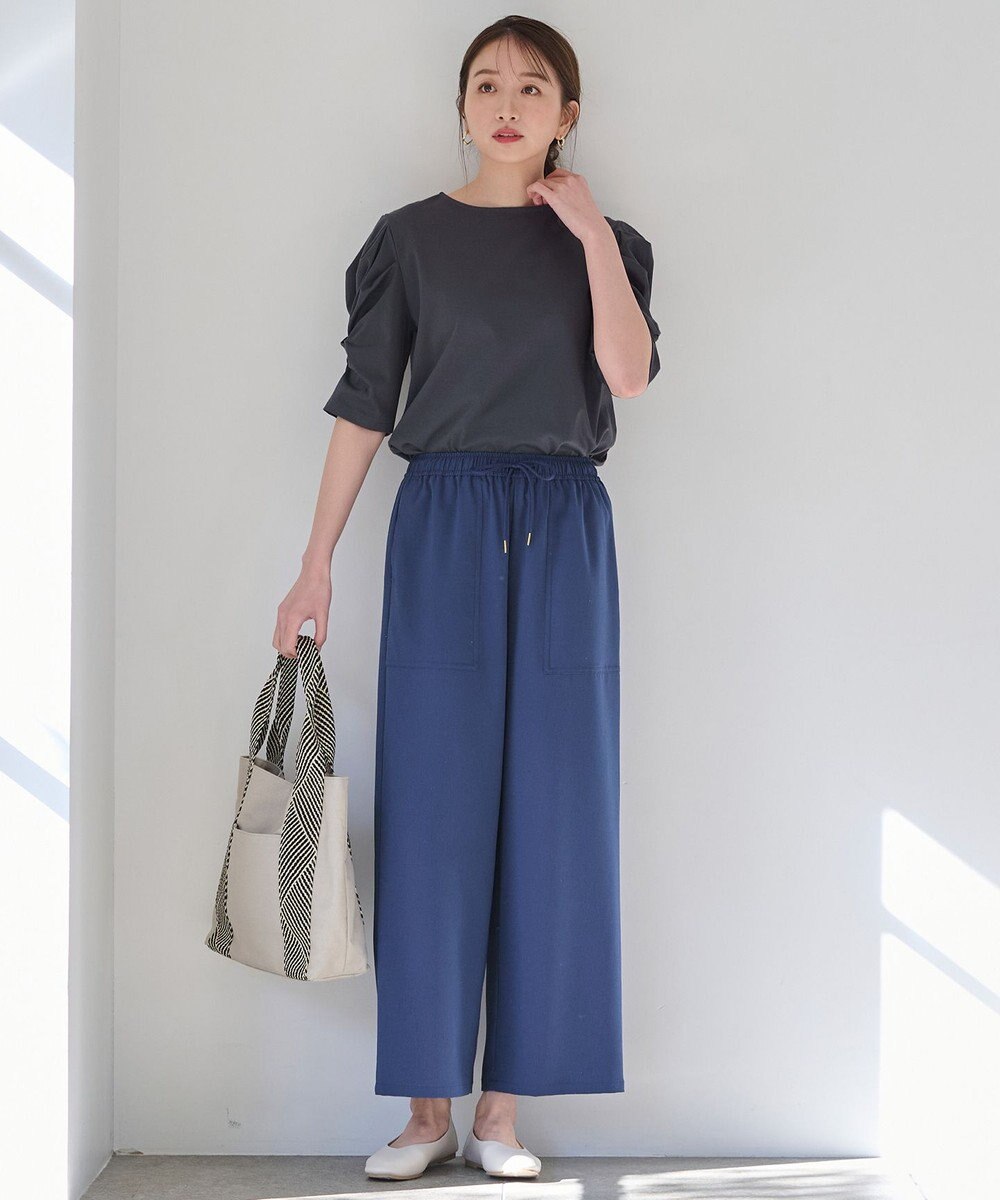 ANY 【ウエストゴム/UVケア/接触冷感】清涼リラックスワイドパンツ 