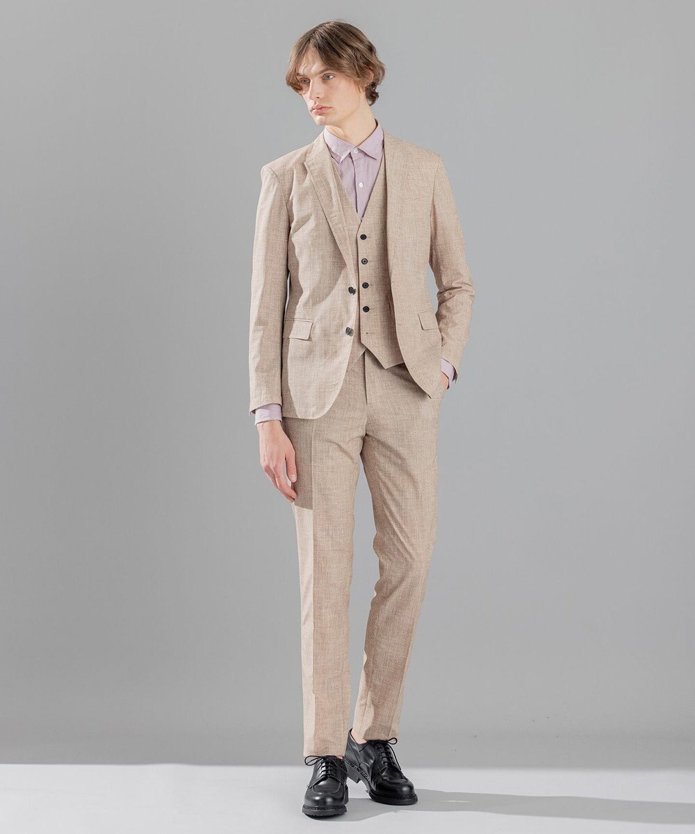 JOSEPH HOMME 【LEON 掲載】リネンストレッチブロード レギュラーカラーシャツ 