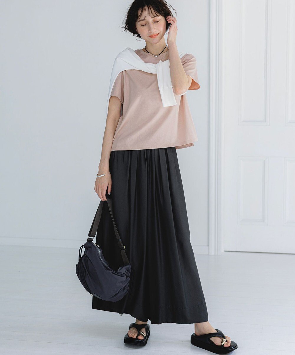 23区 レーヨンポリエステルストレッチ Vネック カーディガン 