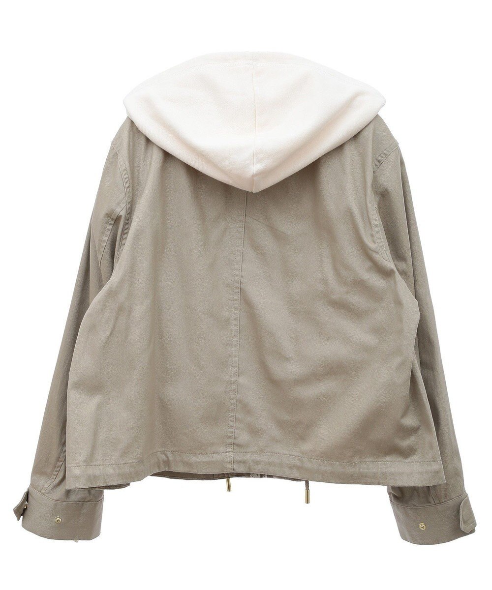 earth music&ecology パーカー付きミリタリーブルゾン 