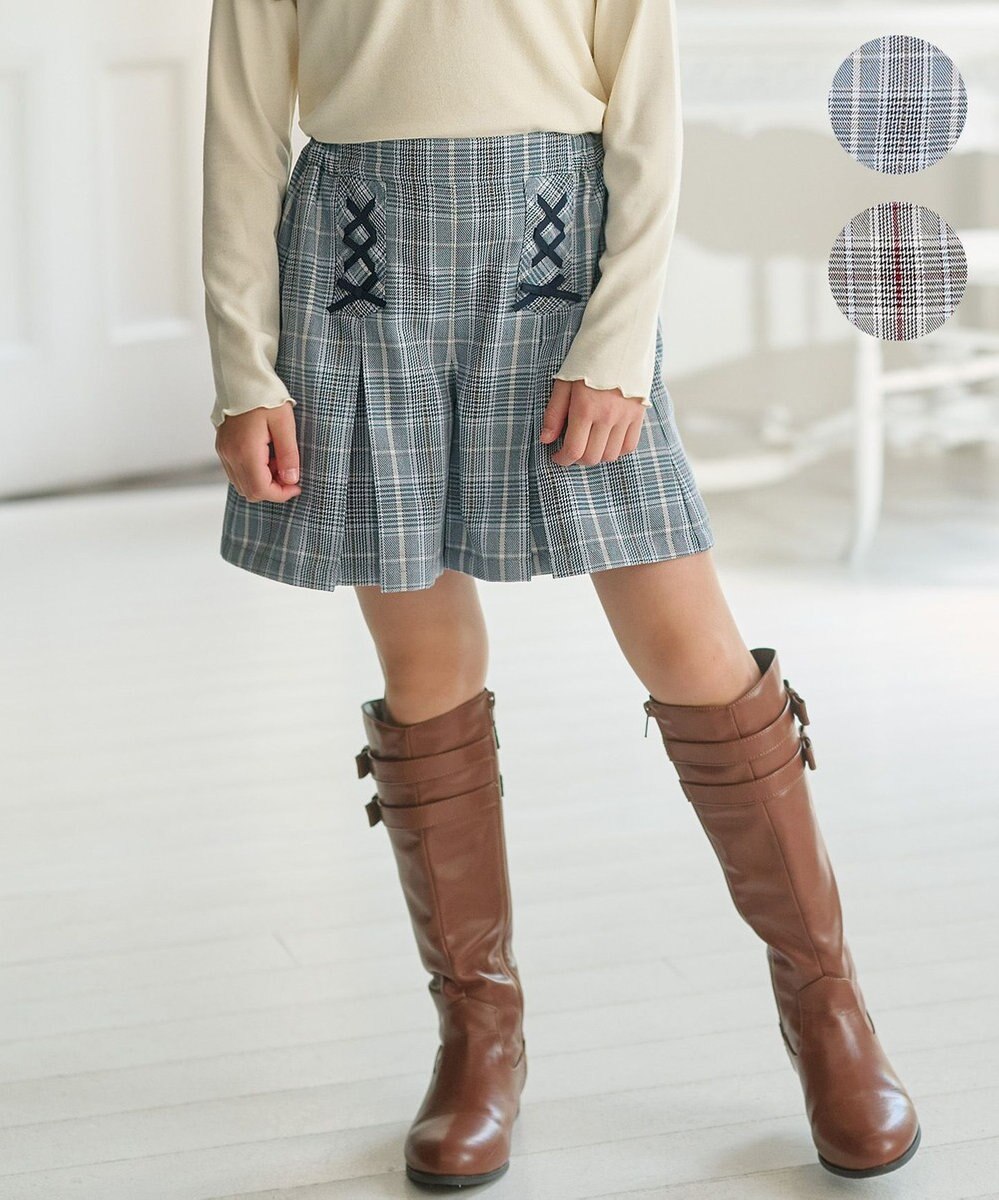 組曲 KIDS 【110-140㎝】グレンチェック キュロット 