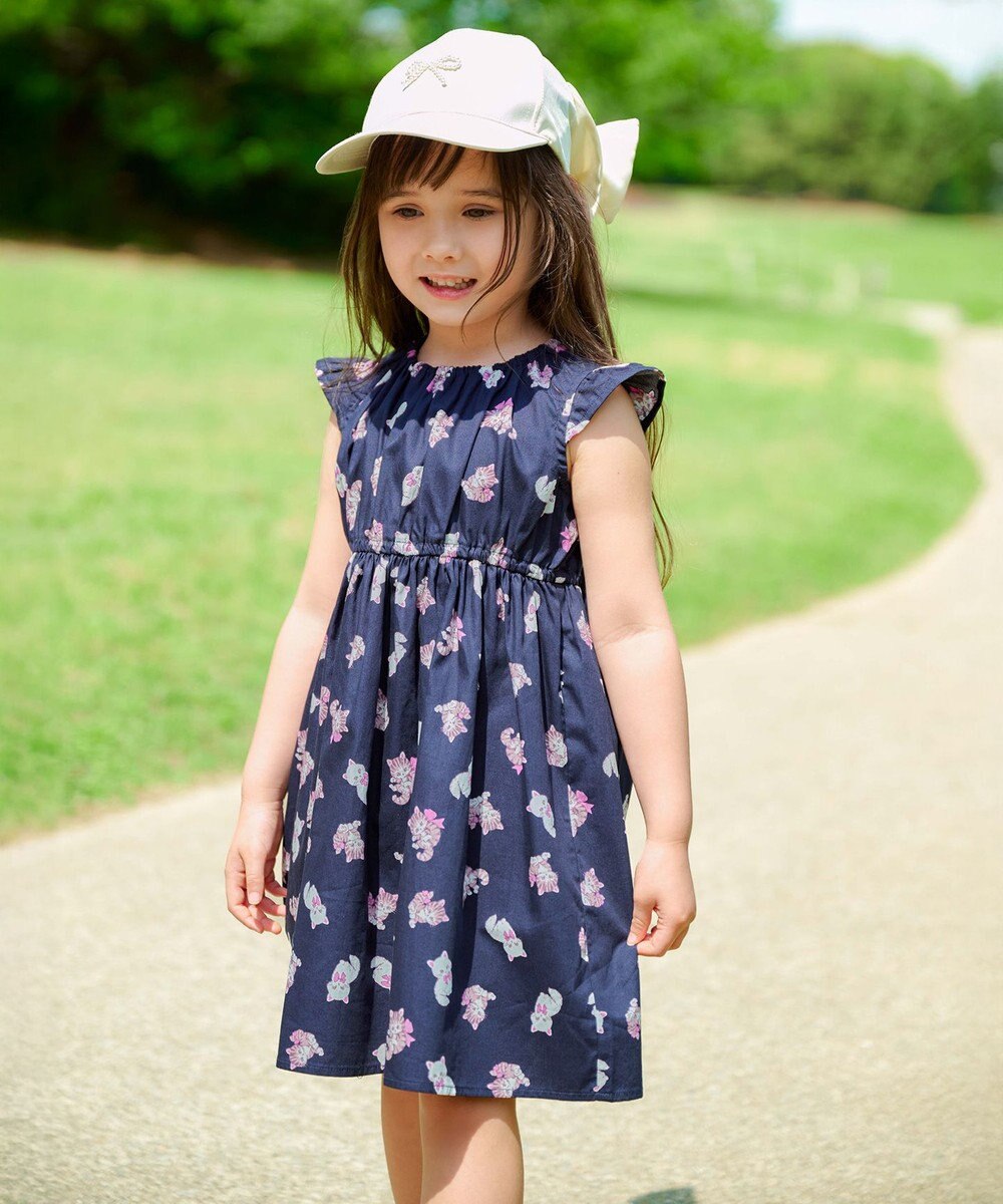 ANY KIDS 総柄 サマーワンピース 