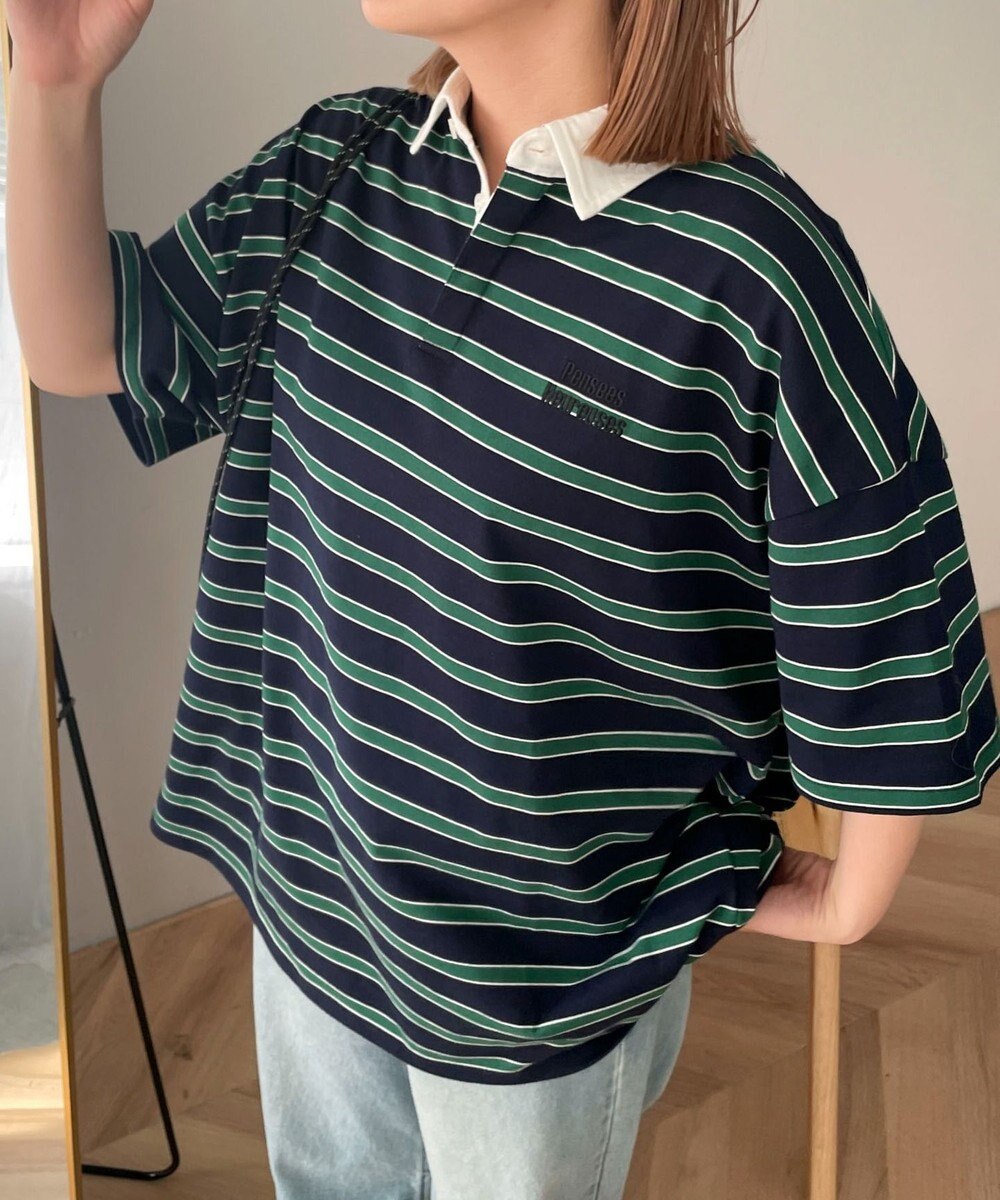 WEGO ボーダーラガーシャツ 