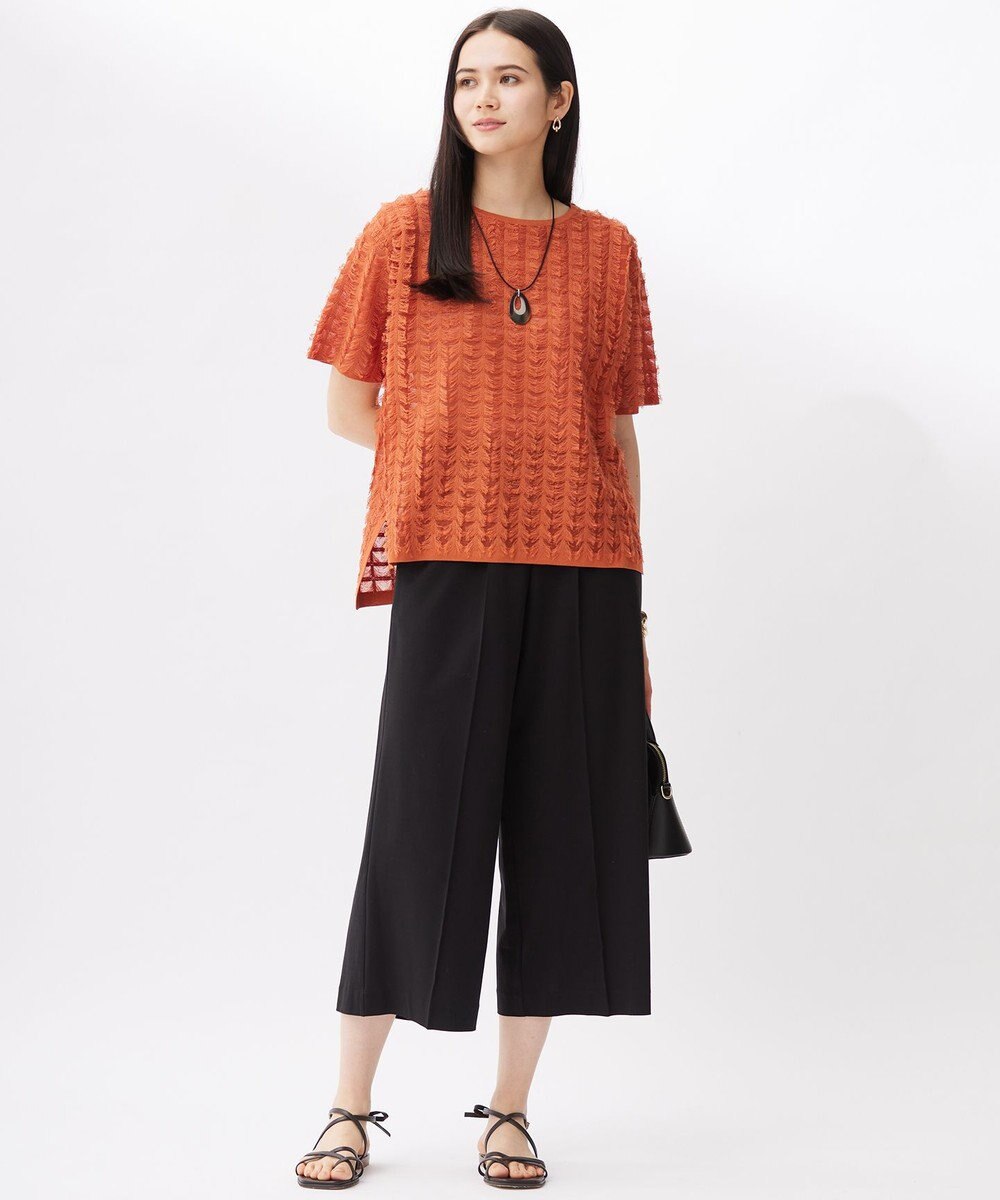 自由区 S 【セットアップ対応・洗える】シアーカットジャカード ニット 