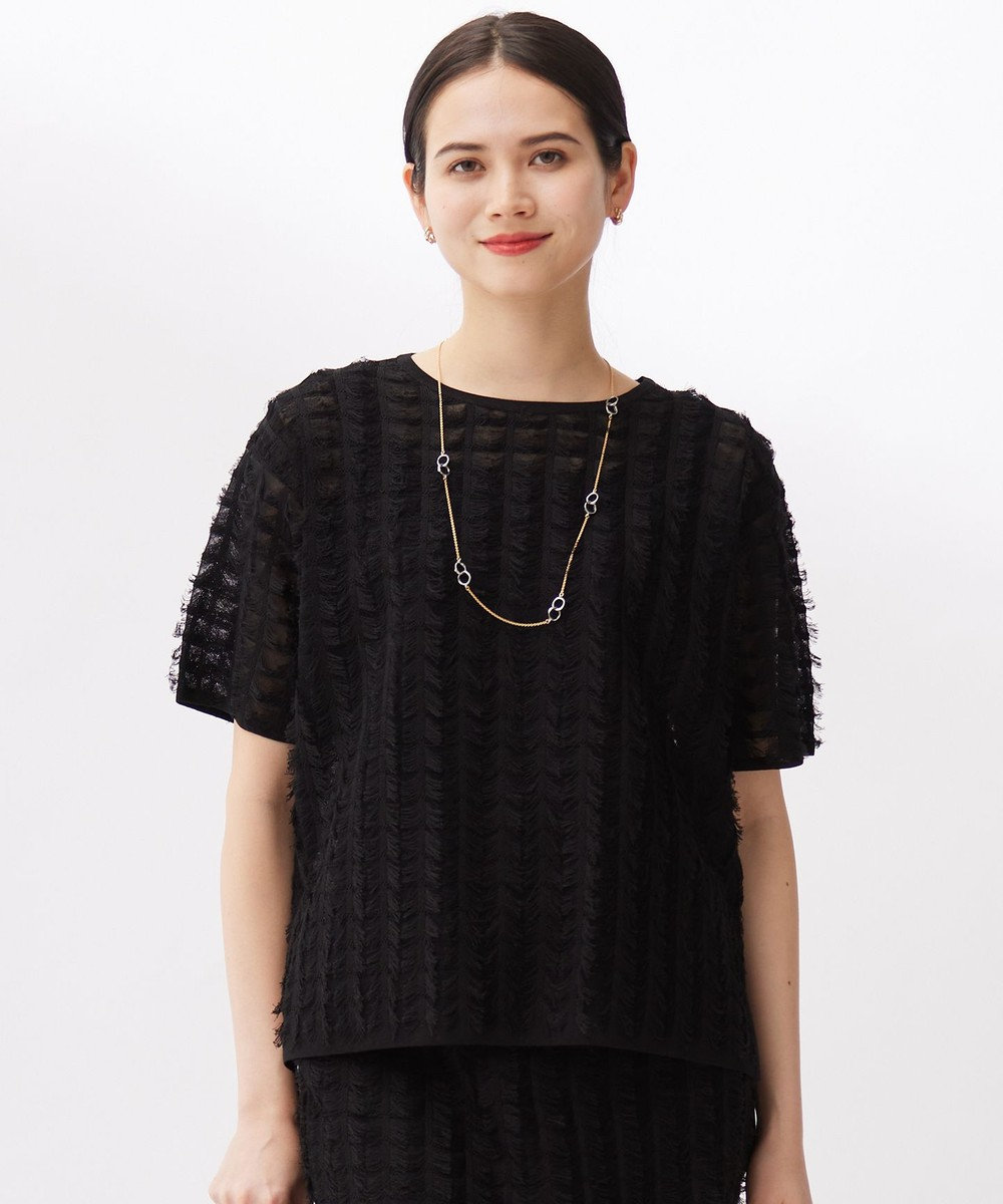 自由区 L 【セットアップ対応】シアーカットジャカード ニット 