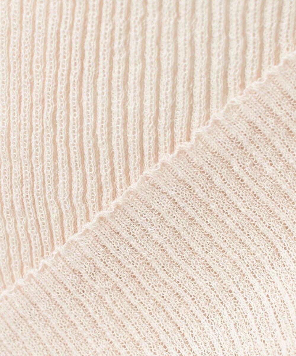 23区 【GOLD LABEL】コットンリネンシアー ニットポロカーディガン 