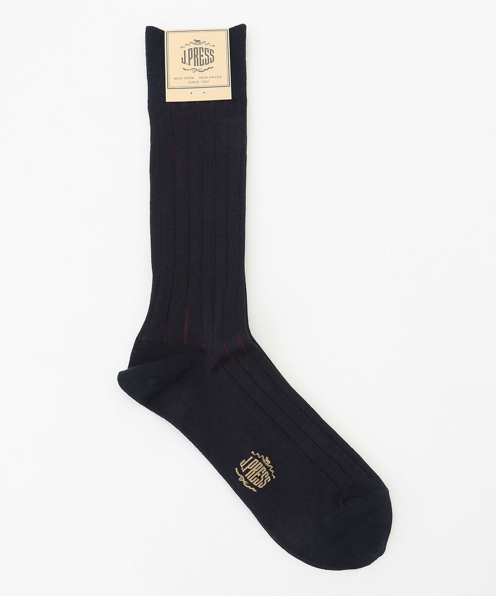 J.PRESS MEN 【定番】ハイゲージワイドストライプ リブソックス 