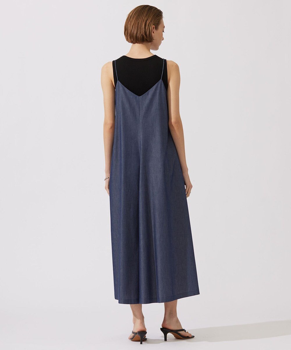 ICB 【洗える】PlaXコットンソフトデニム キャミソールワンピース 