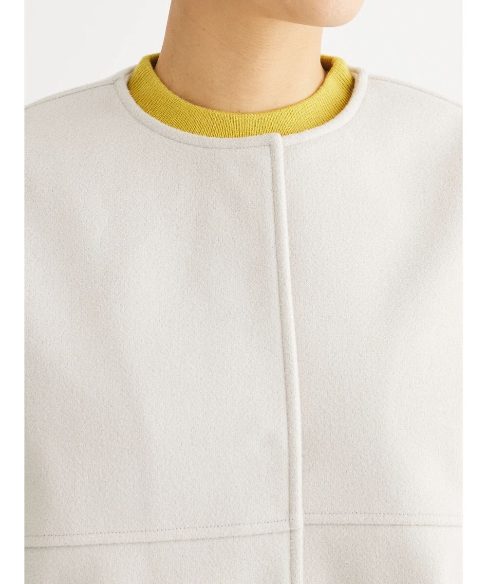 Green Parks 洗えるノーカラーショートコート 