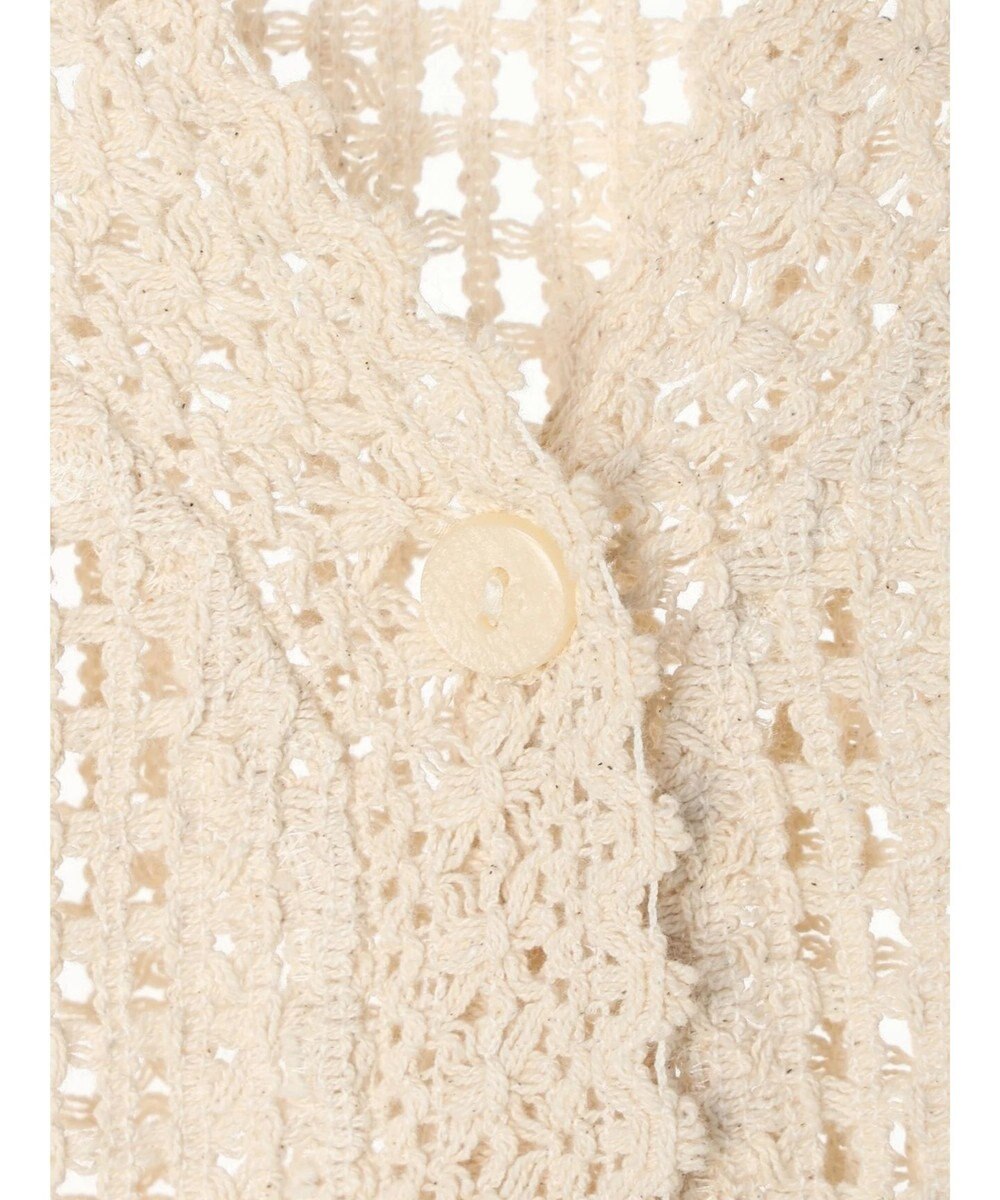 Green Parks インド綿　レース編みカーディガン 