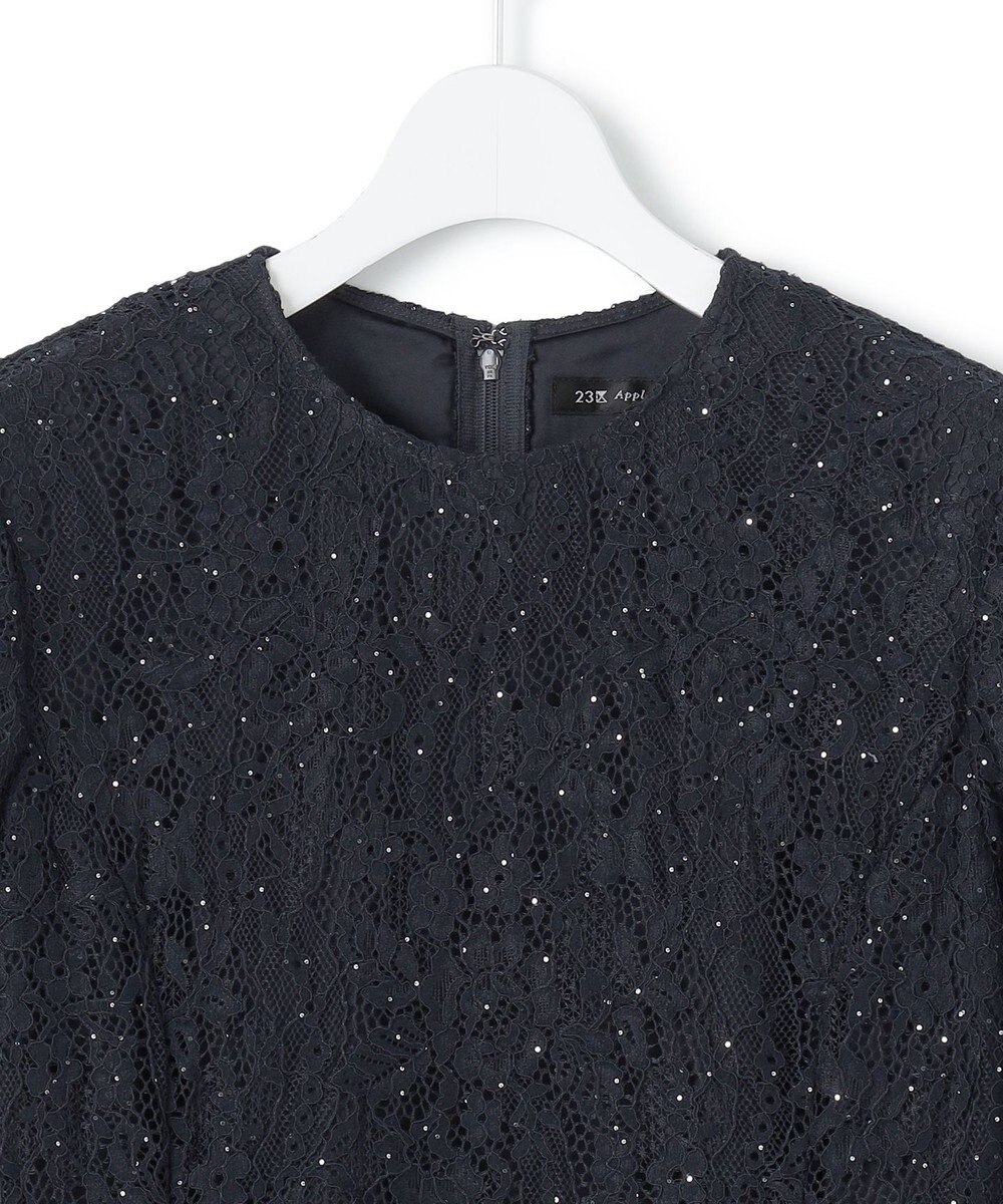 23区 【APPLAUDIR】スパンコールレース ドレス 