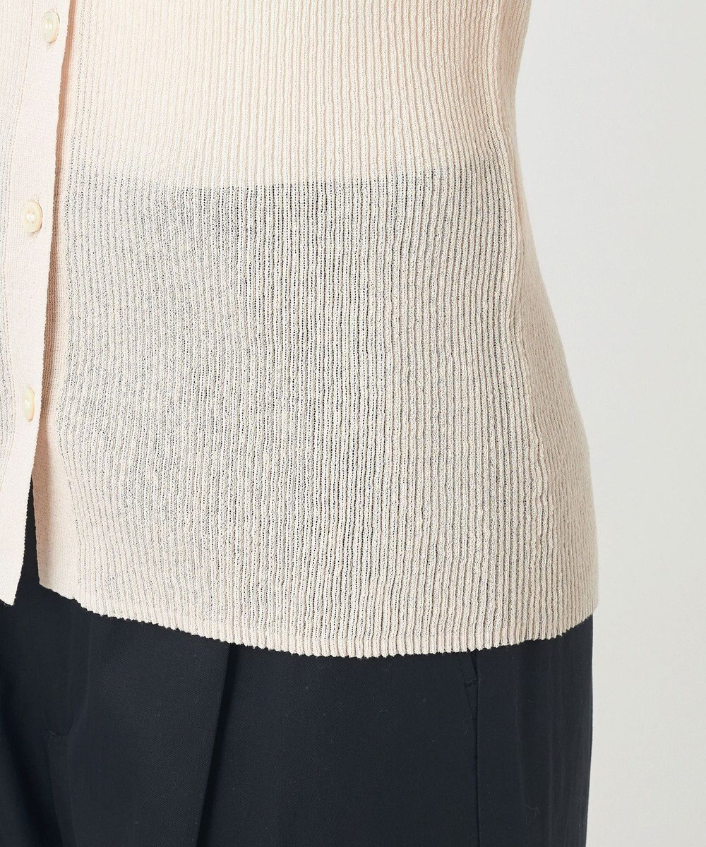 23区 【GOLD LABEL】コットンリネンシアー ニットポロカーディガン 