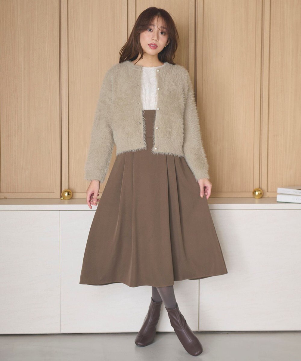 Feroux 【尾﨑真衣さんコラボ商品】コルセットデザイン 綺麗シルエットワンピース 