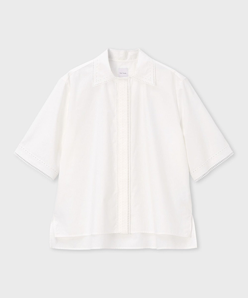 Paul Smith エンブロイダリー 半袖ブラウス 