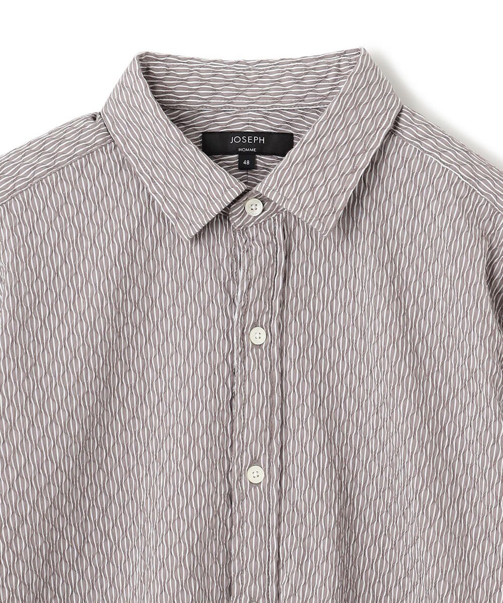 JOSEPH HOMME トライジャガード ストライプ ストレッチ    レギュラーカラーシャツ 