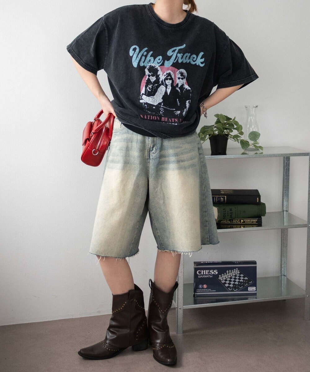 WEGO ヴィンテージウォッシュグラフィックBIGT 