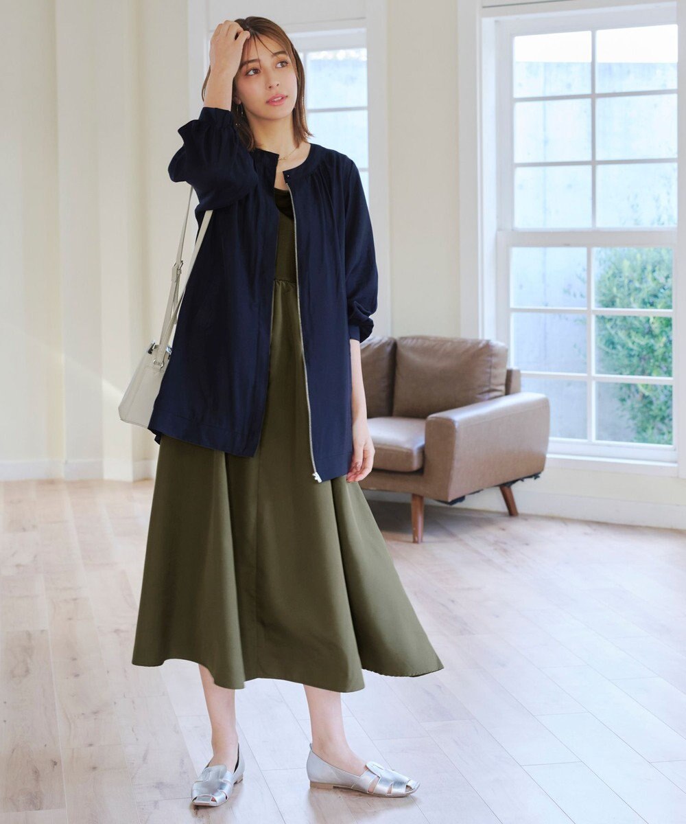 Tiaclasse 【洗える】シアーロングブルゾン 