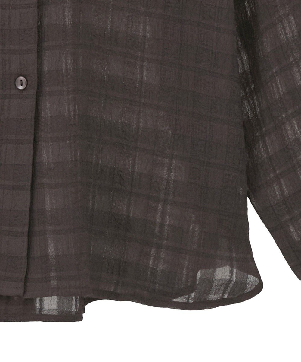 earth music&ecology シャドーチェックシャツ 