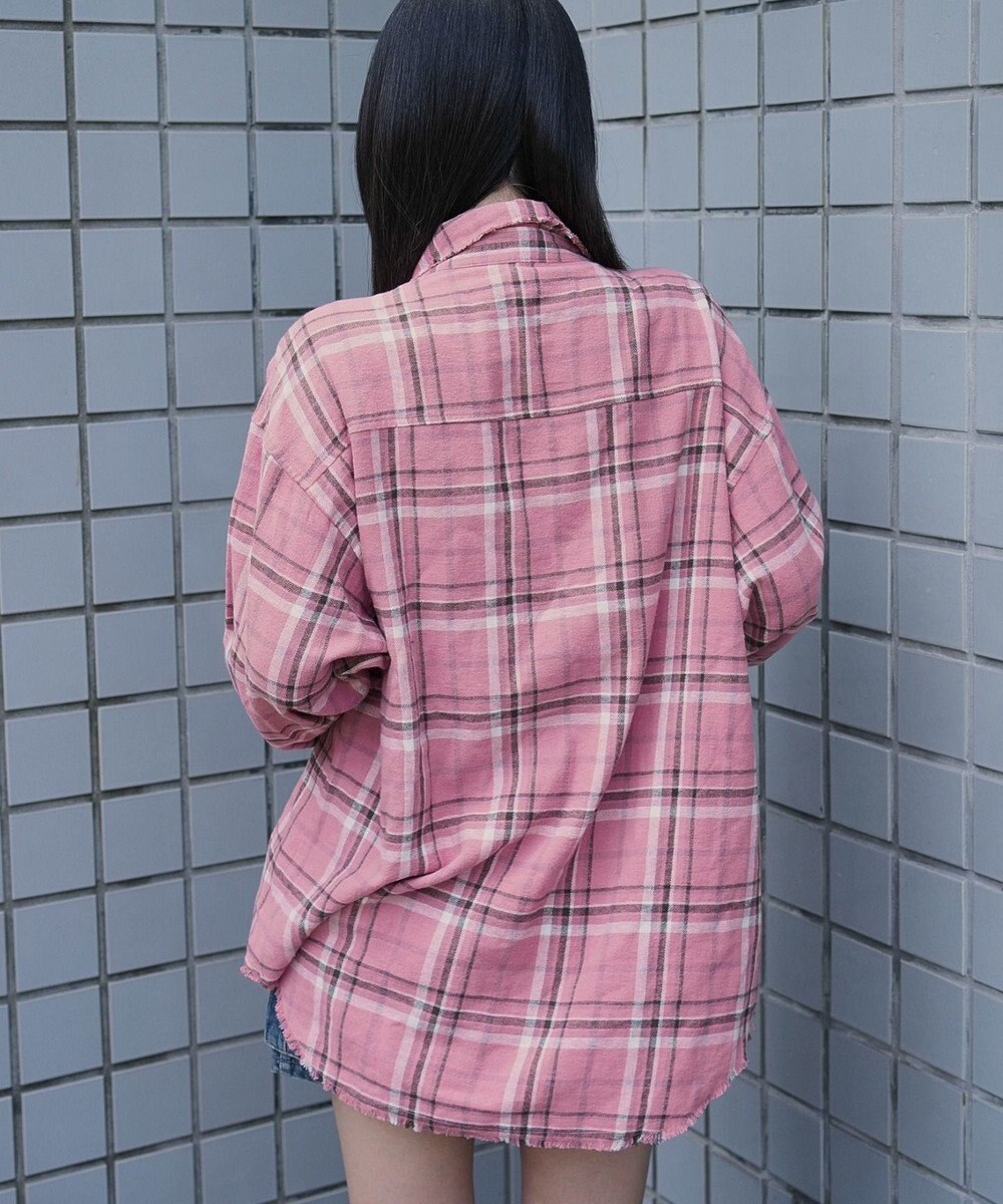 WEGO チェックBIGネルシャツ 