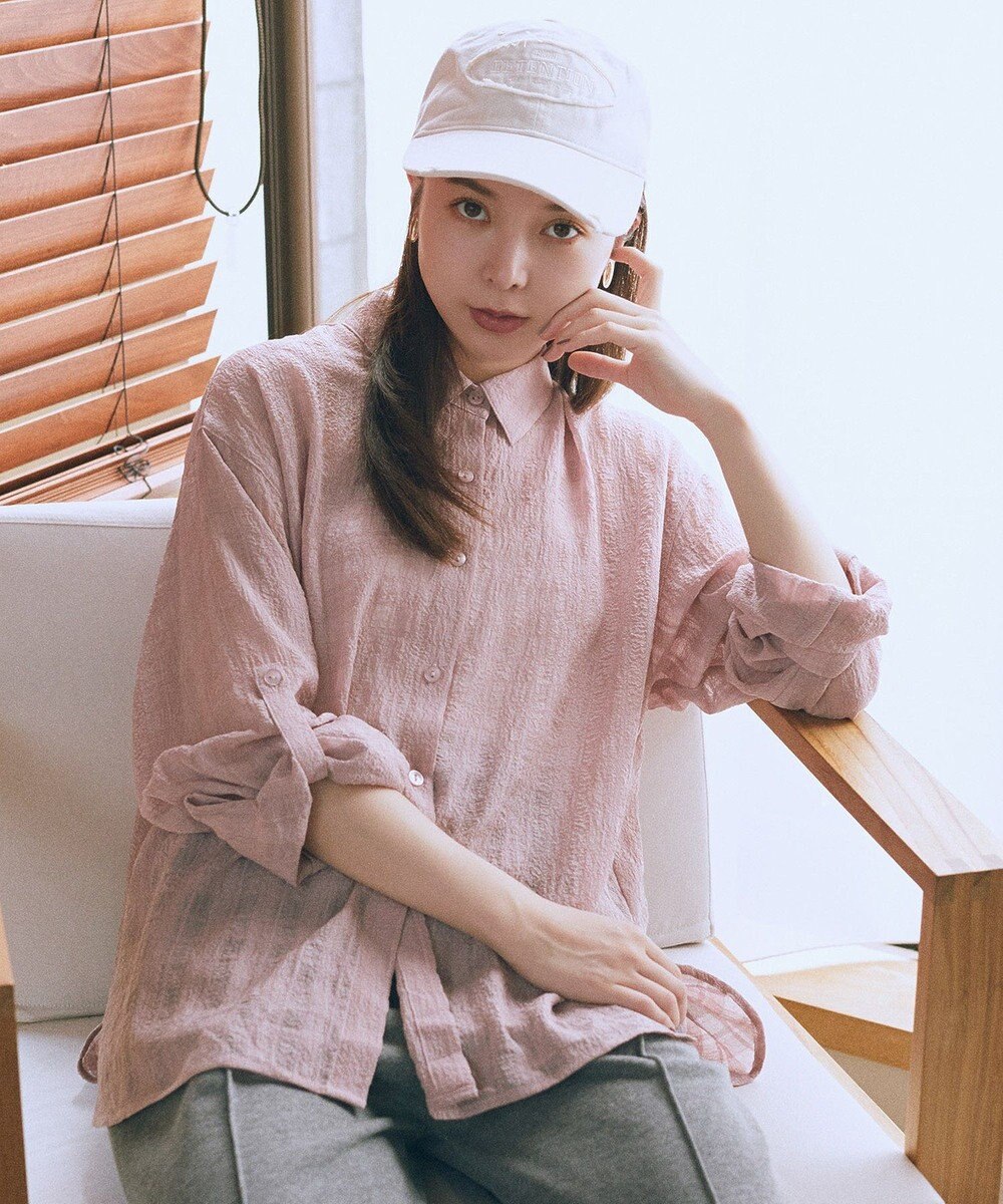 earth music&ecology シャドーチェックシャツ 