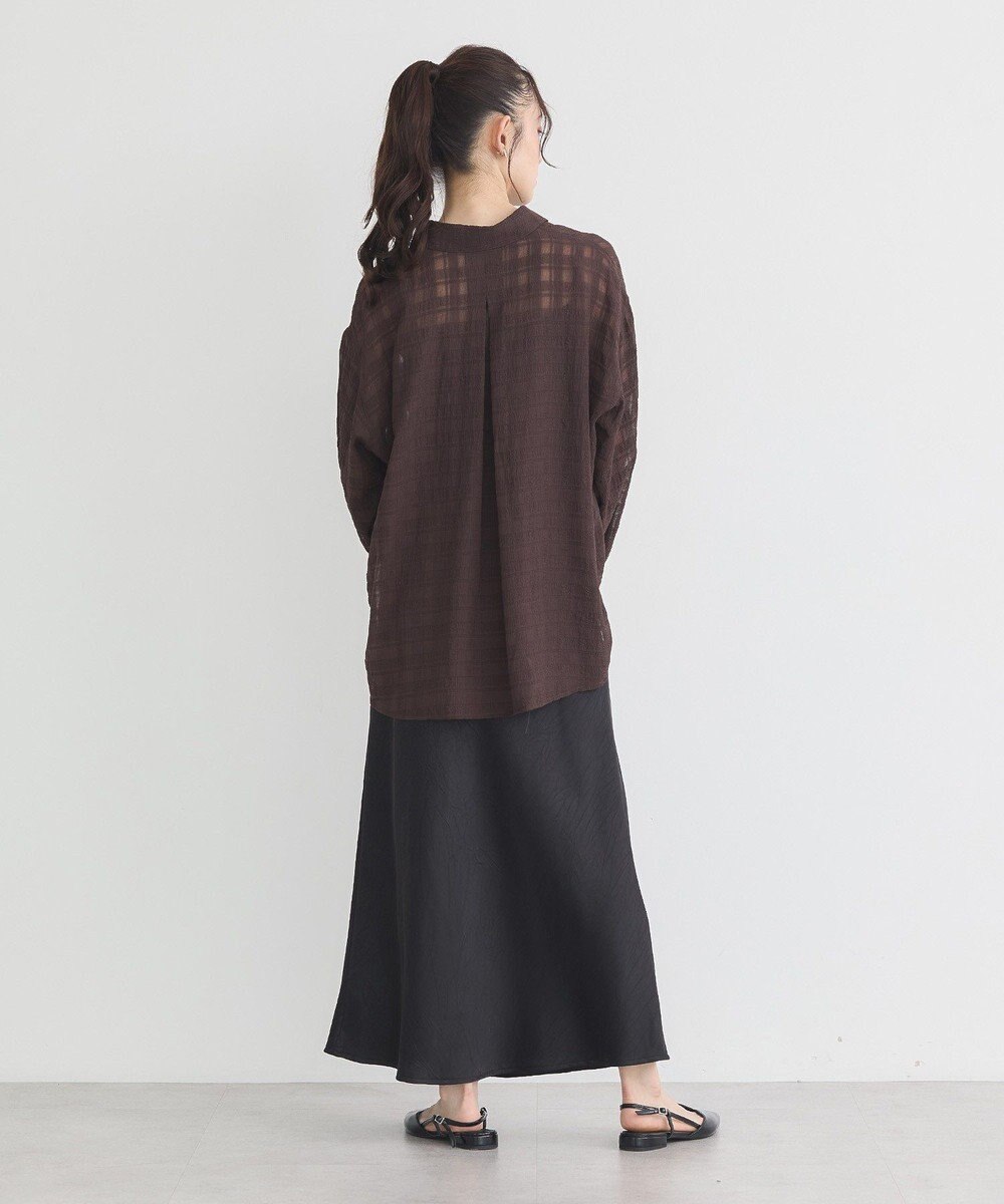 earth music&ecology シャドーチェックシャツ 