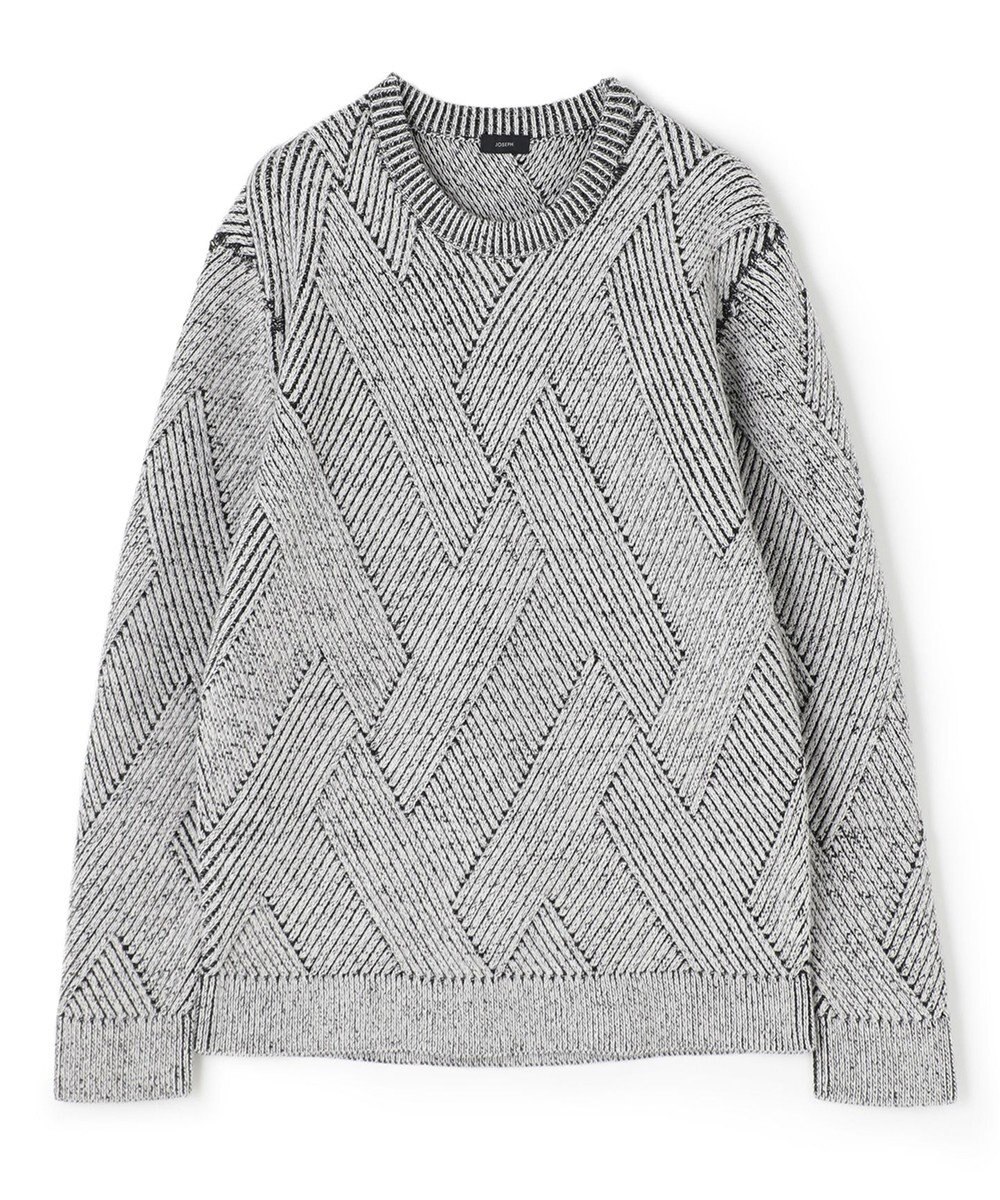 JOSEPH HOMME ビッグジオメトリージャガード　クルーネック 