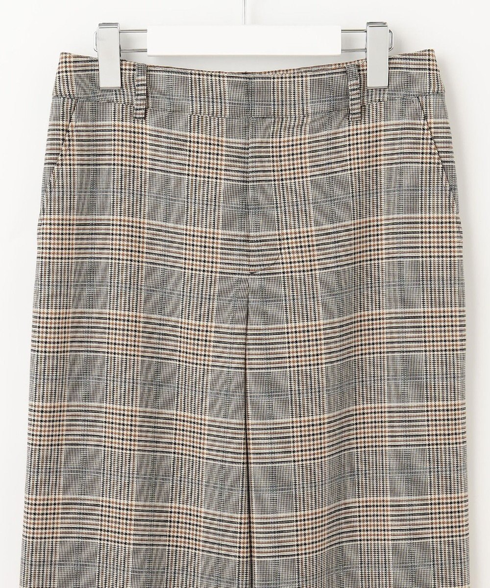 J.PRESS LADIES 【洗える】PL/Visストレッチチェック セミワイド パンツ 