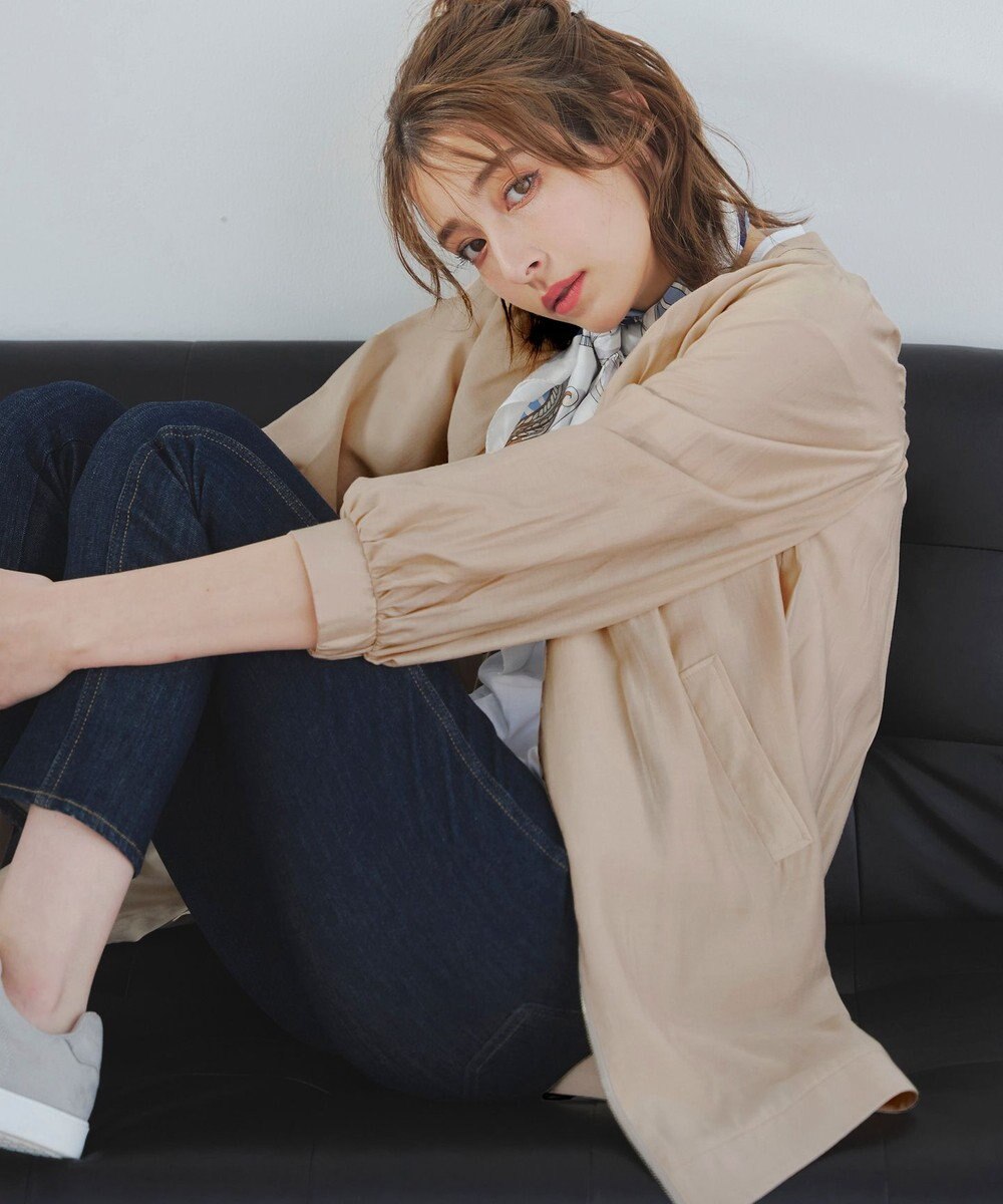 Tiaclasse 【洗える】シアーロングブルゾン 