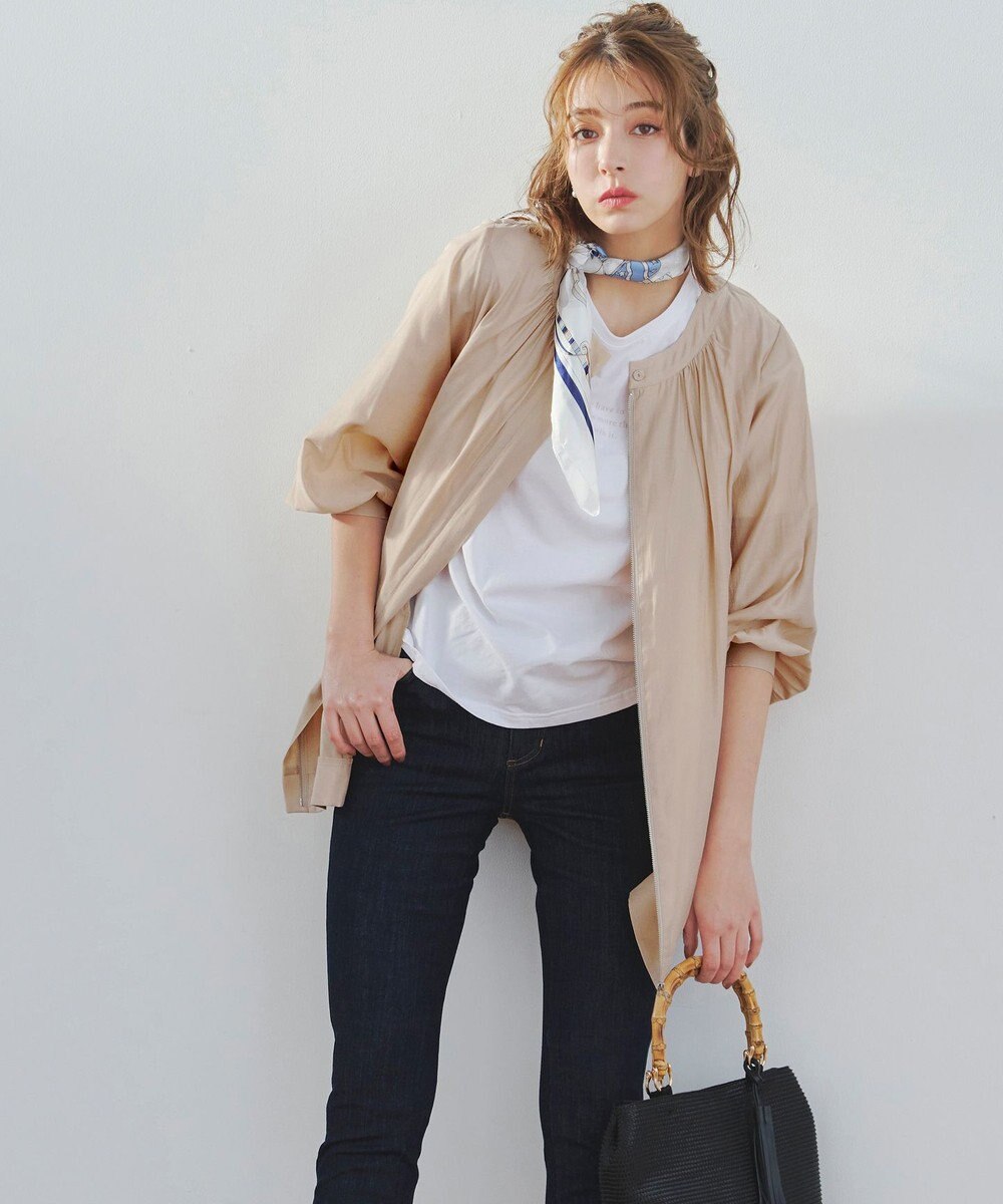 Tiaclasse 【洗える】シアーロングブルゾン 