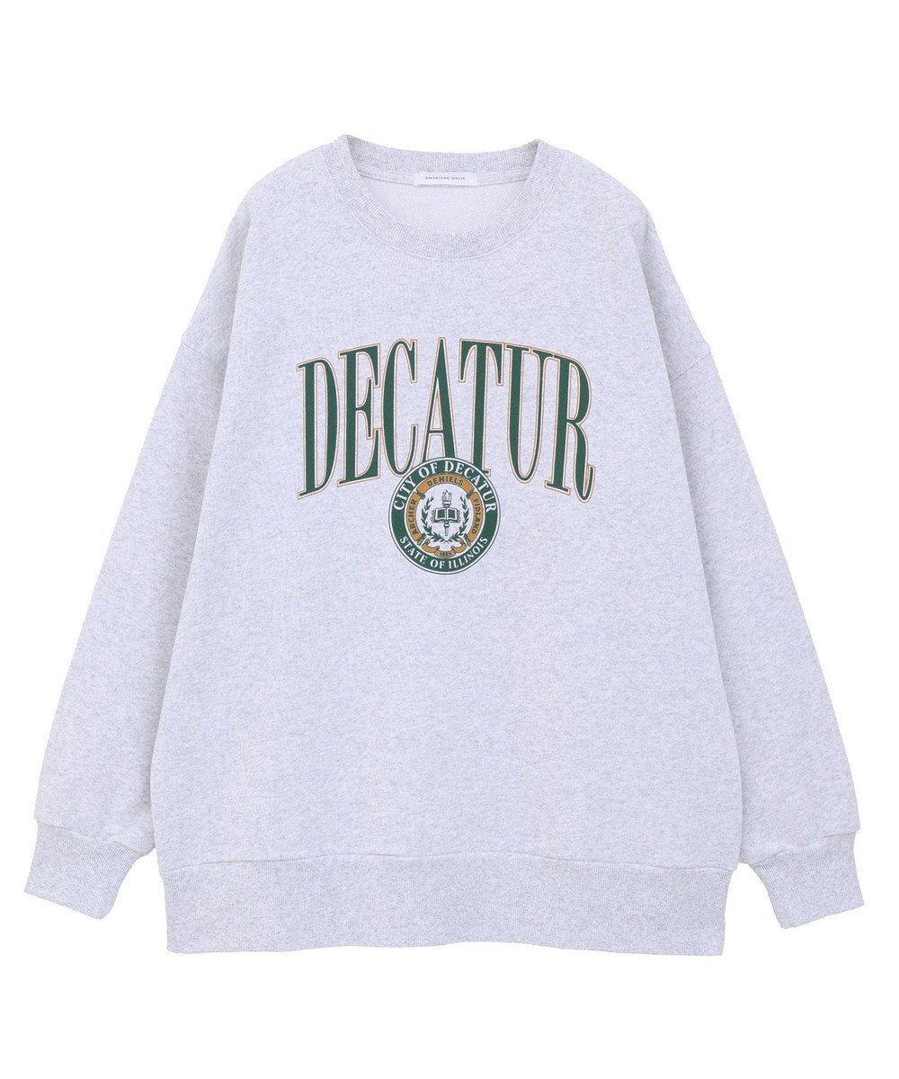 AMERICAN HOLIC カレッジロゴクラックプリント裏毛プルオーバー 