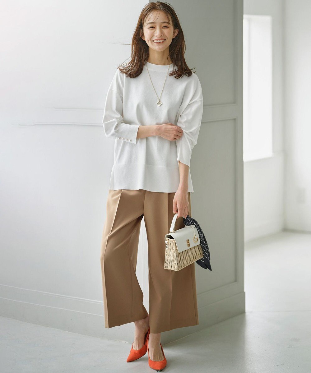 組曲 L 【WEB限定】コットンポリエステル リラクシーニット 