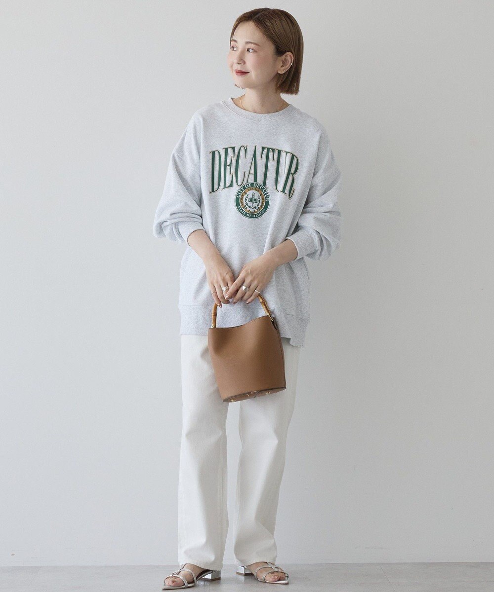 AMERICAN HOLIC カレッジロゴクラックプリント裏毛プルオーバー 