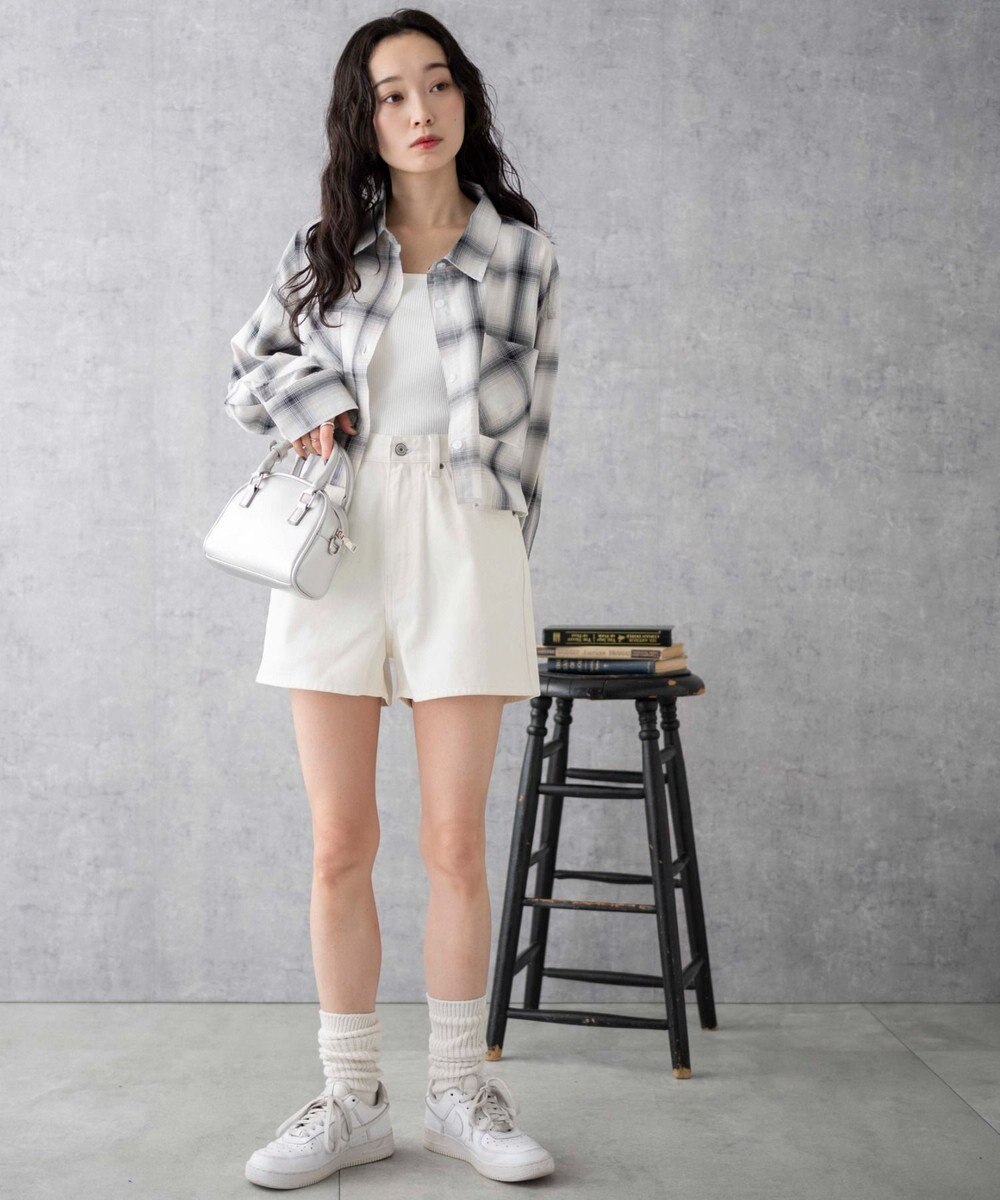 WEGO 台形デニムショートパンツ 