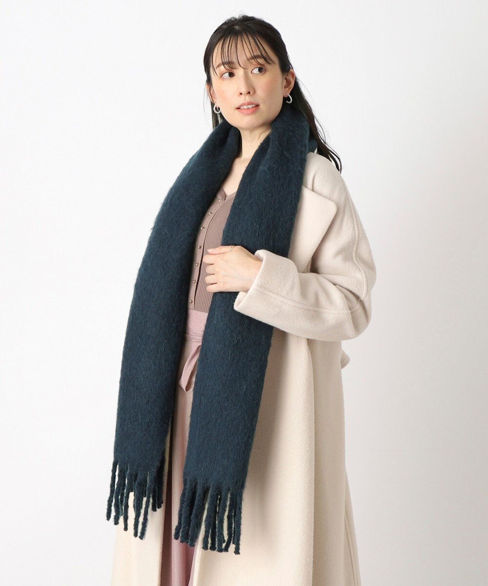 MOONBAT 【WEB限定】FURLA ウール混シャギー無地マフラー/幅40cm 