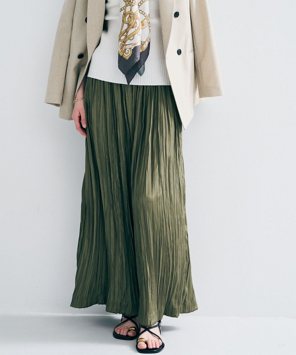 uncrave マシーンプリーツ フレアスカート 