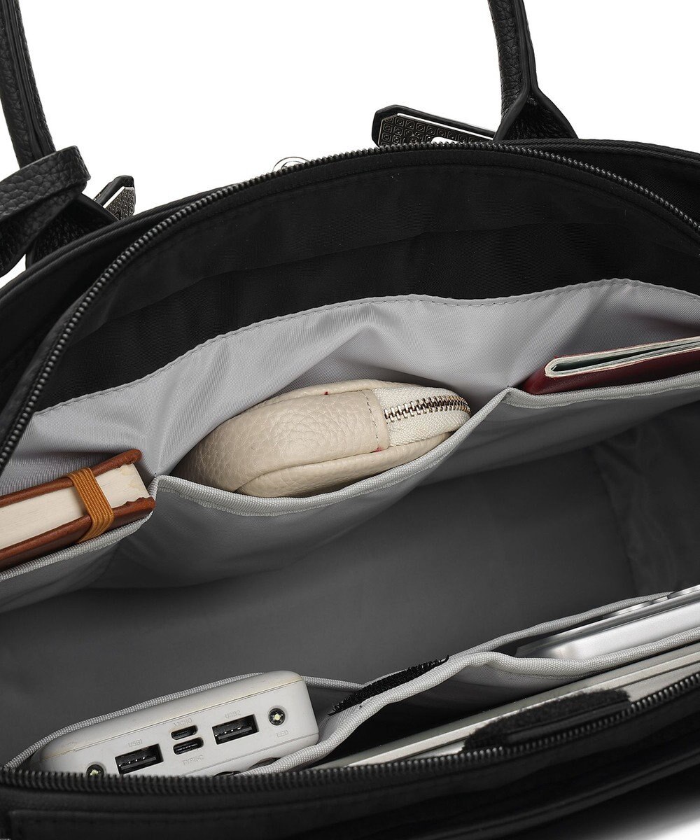 style code 【高密度ナイロン×レザー】ナイロンロングハンドルトートバッグ　軽量　大容量 