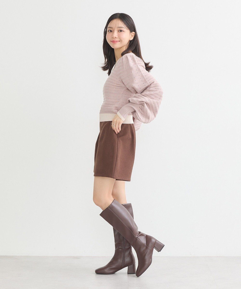 earth music&ecology 配色バックリボンプルオーバー 